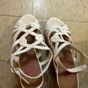 Jellypop Cream Strappy Wedges